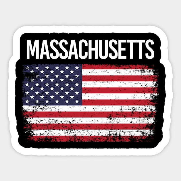 The American Flag Massachusetts Sticker by flaskoverhand